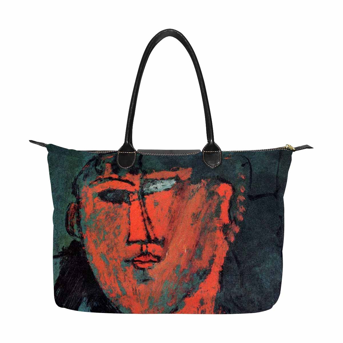 Classic handbag, Modigliani design, choice of 2 colors, Head