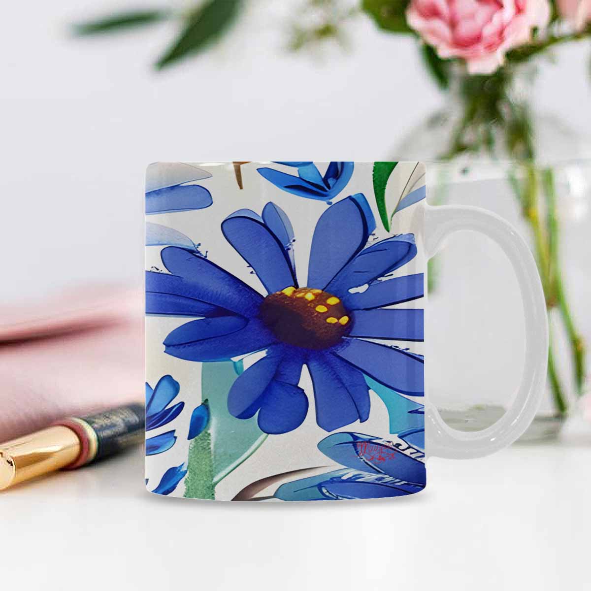 Quality Mug, coffee mug, tea cup, Bright florals, Set 1, Design 45