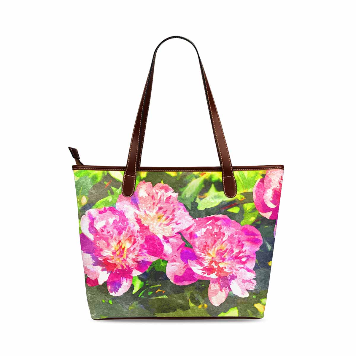 Classic Fabric handbag, watercolor floral, design 167