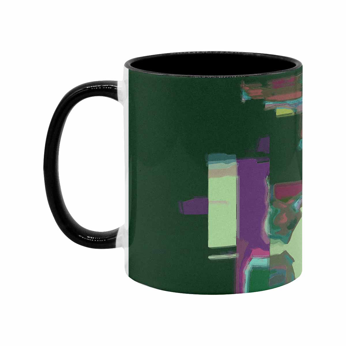 Coffee Mug, tea cup, black core, abstract, design 70