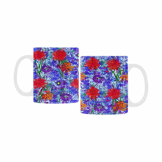 USA made, Quality Mug, coffee mug, tea cup, Set 1, Mixed Floral design 26