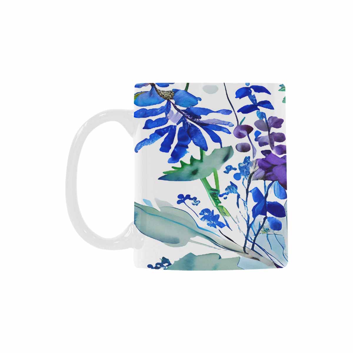 USA made Quality Mug, coffee mug, tea cup, Bright florals, Set 1A, Design 26