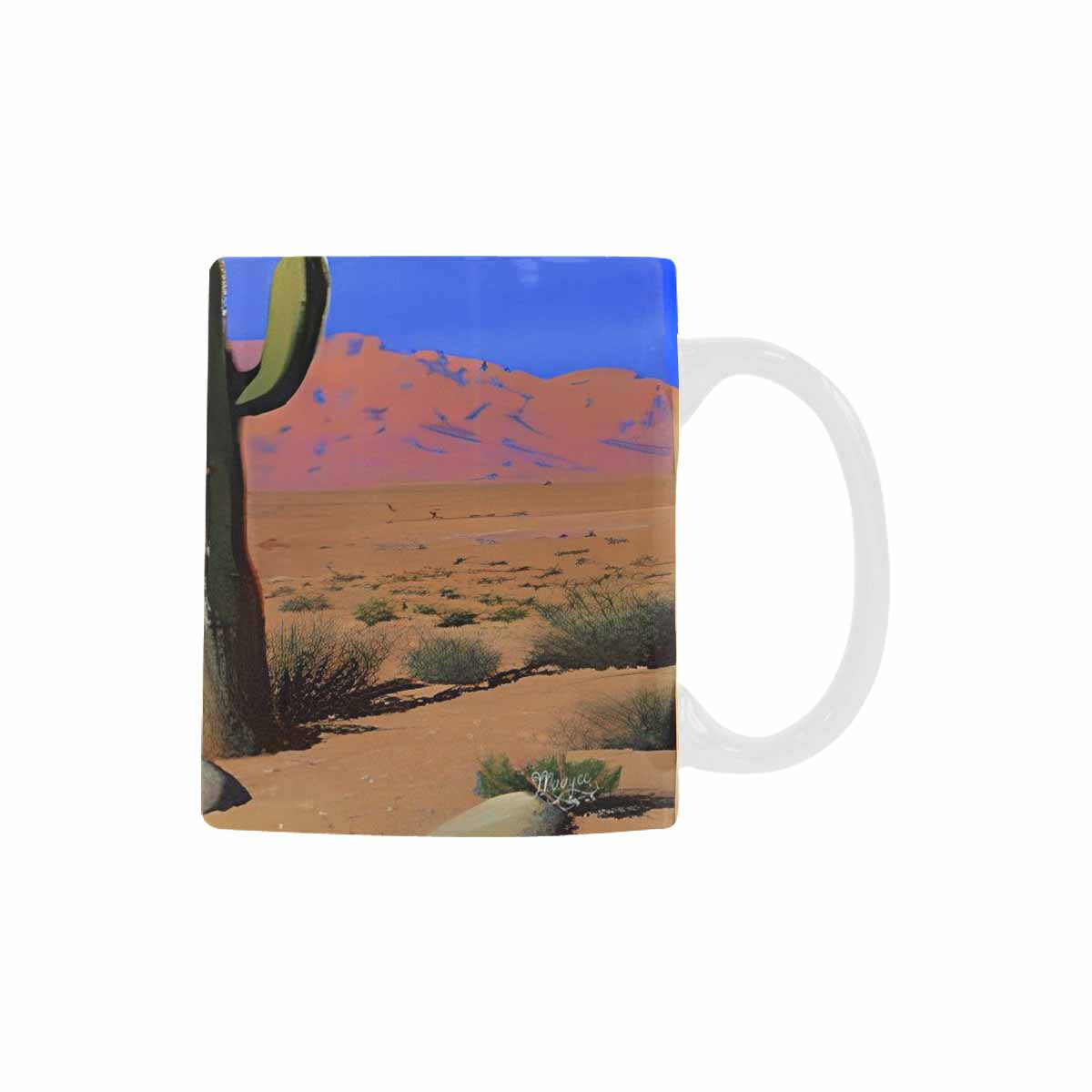 Coffee Mug, tea cup, desert scene, design 10