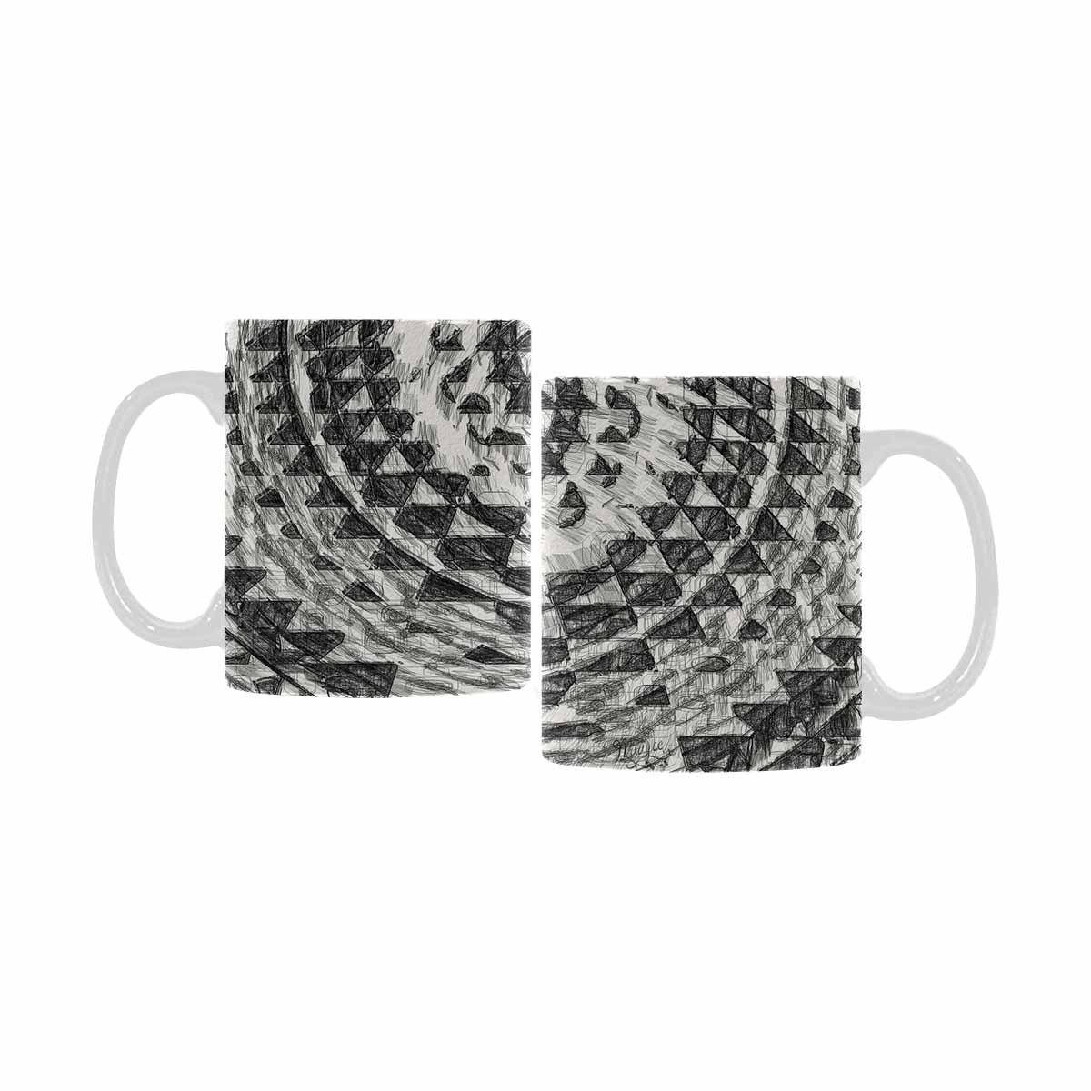 Quality Mug, coffee mug, tea cup, B & W Abstract, Set 1, design 141