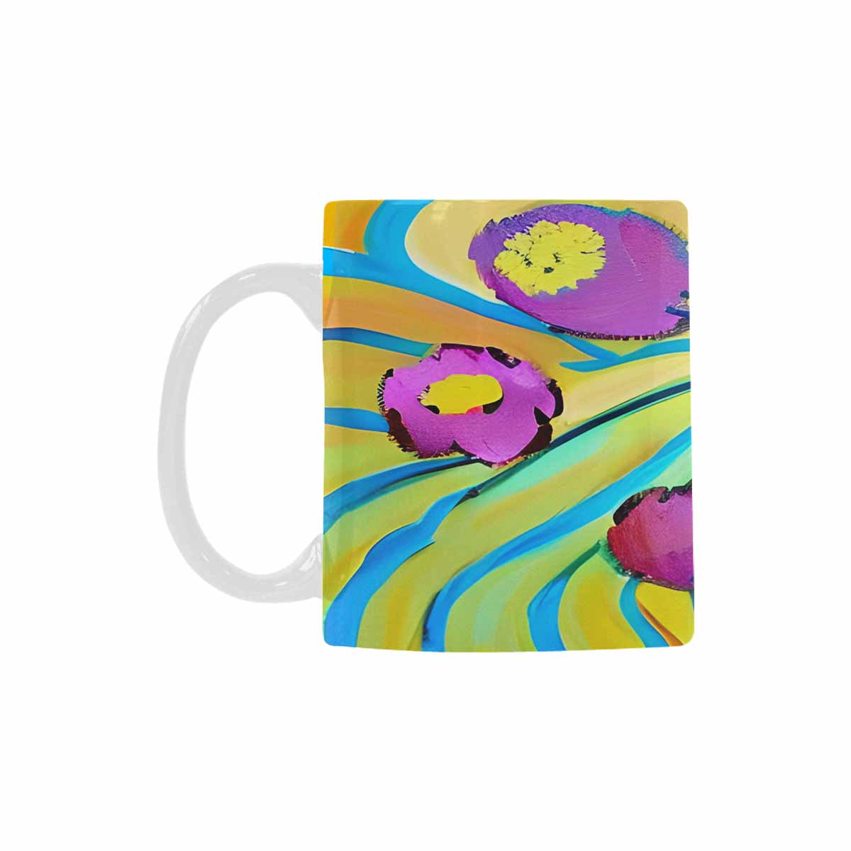 Quality Mug, coffee mug, tea cup, Bright florals, Set 1, Design 70