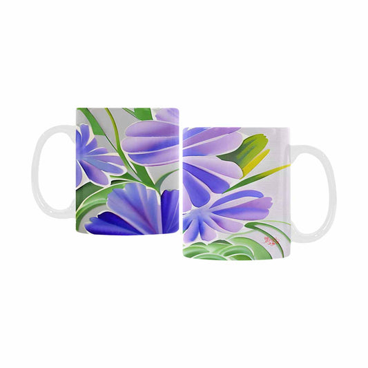 USA made Quality Mug, coffee mug, tea cup, Bright florals, Set 1, Design 54