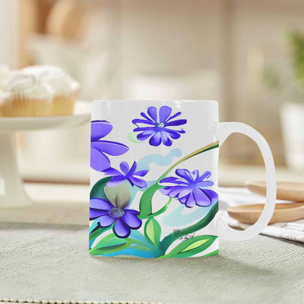 Quality Mug, coffee mug, tea cup, Bright florals, Set 1A, Design 61