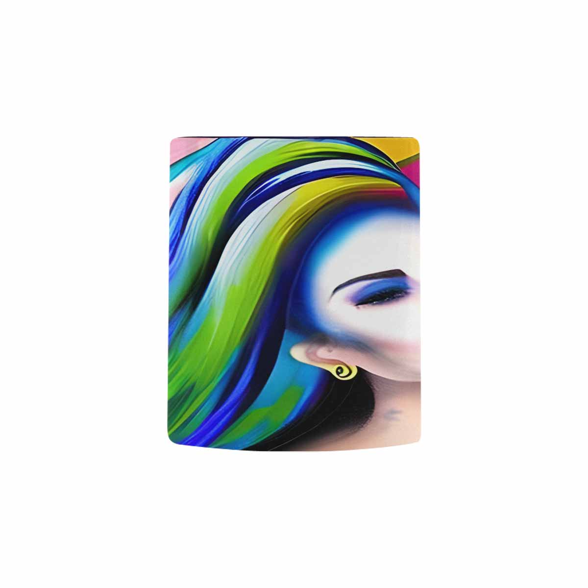 USA, Color Coffee Mug, tea cup, caucasian Face, design 25