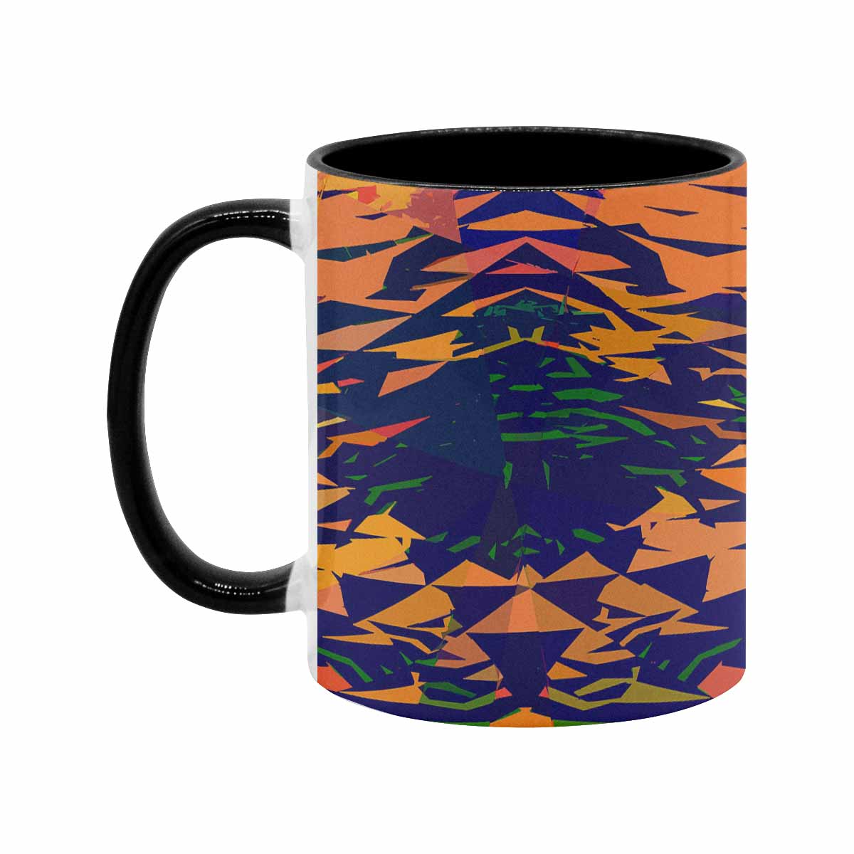 Coffee Mug, tea cup, black core, abstract, design 102