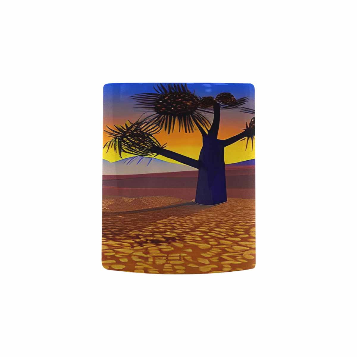 Coffee Mug, tea cup, desert scene, design 58