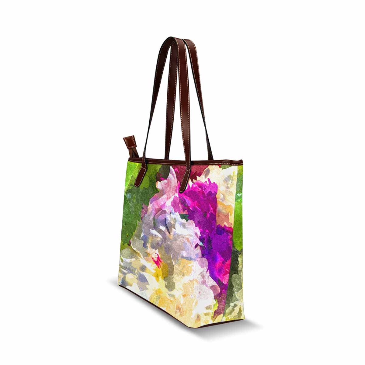 Classic Fabric handbag, watercolor floral, design 82