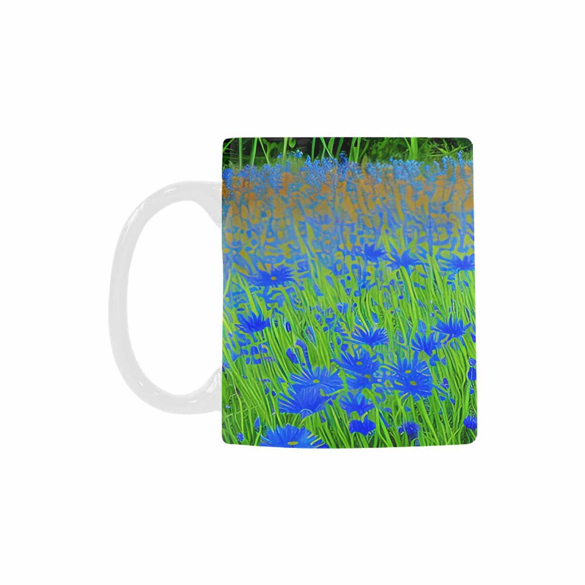USA made Quality Mug, coffee mug, tea cup, Bright florals, Set 1, Design 1