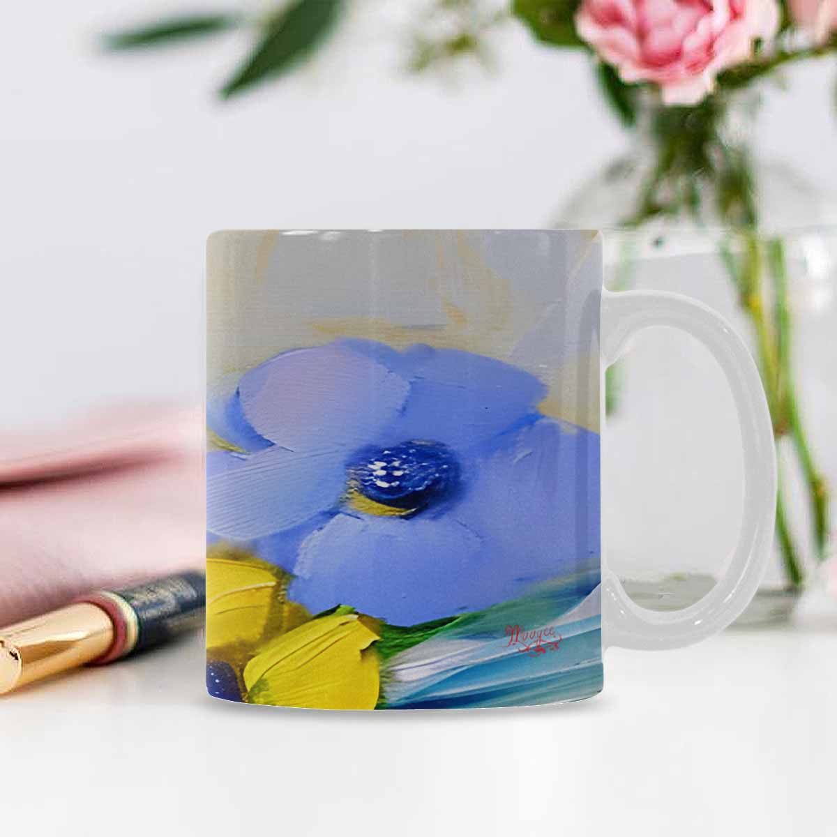 Quality Mug, coffee mug, tea cup, Bright florals, Set 1, Design 162