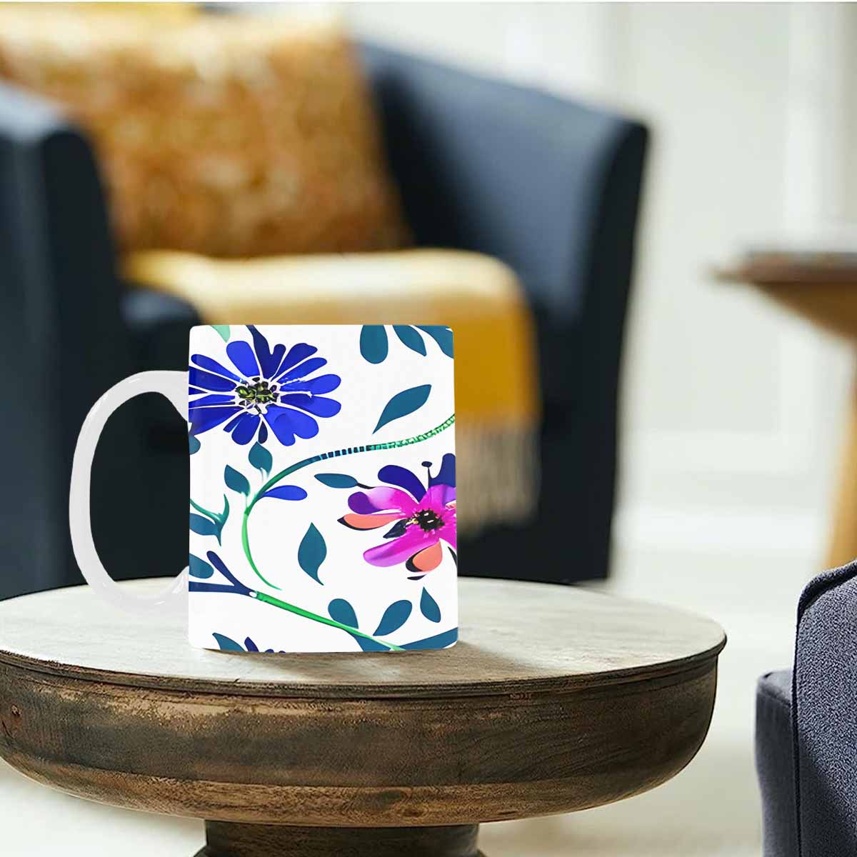 Quality Mug, coffee mug, tea cup, Bright florals, Set 1, Design 129