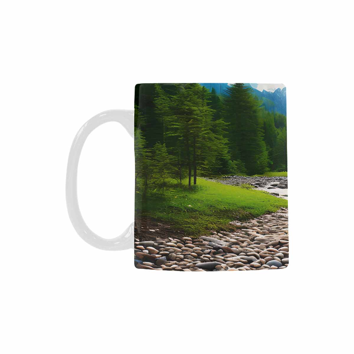 Rivers & Mountains Landscape mugs, set 1 design 6