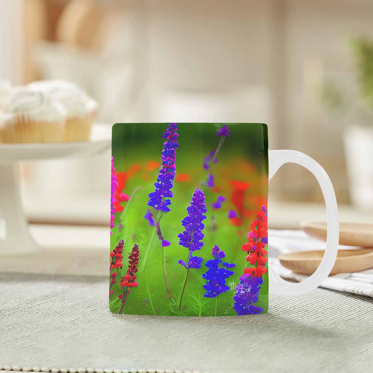 Quality Mug, coffee mug, tea cup, Bright florals, Set 1, Design 4
