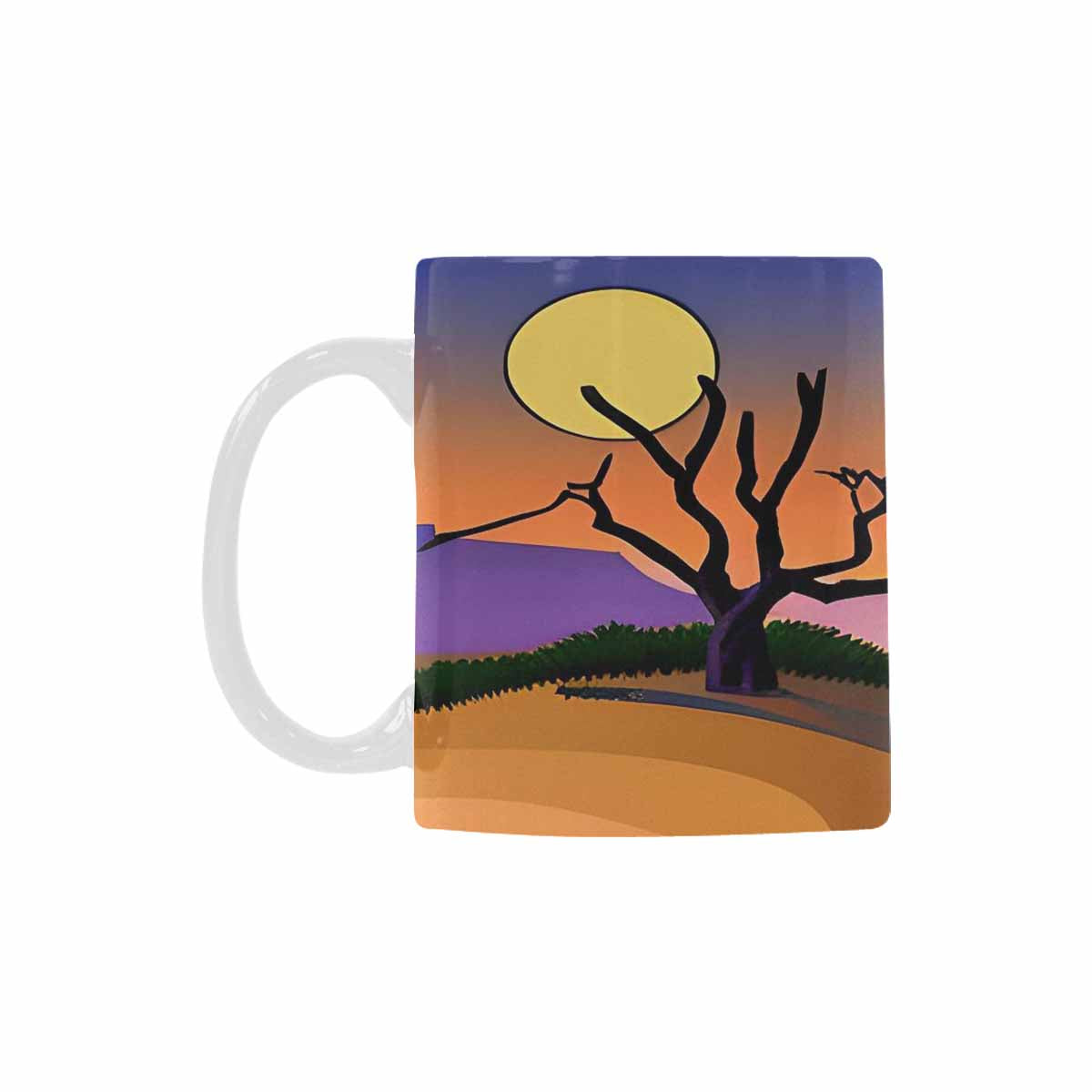 Coffee Mug, tea cup, desert scene, design 31