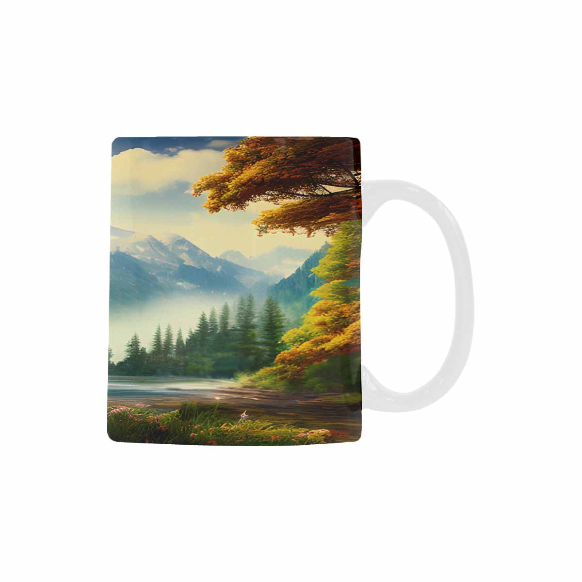 Rivers & Mountains Landscape mugs, set 1 design 25