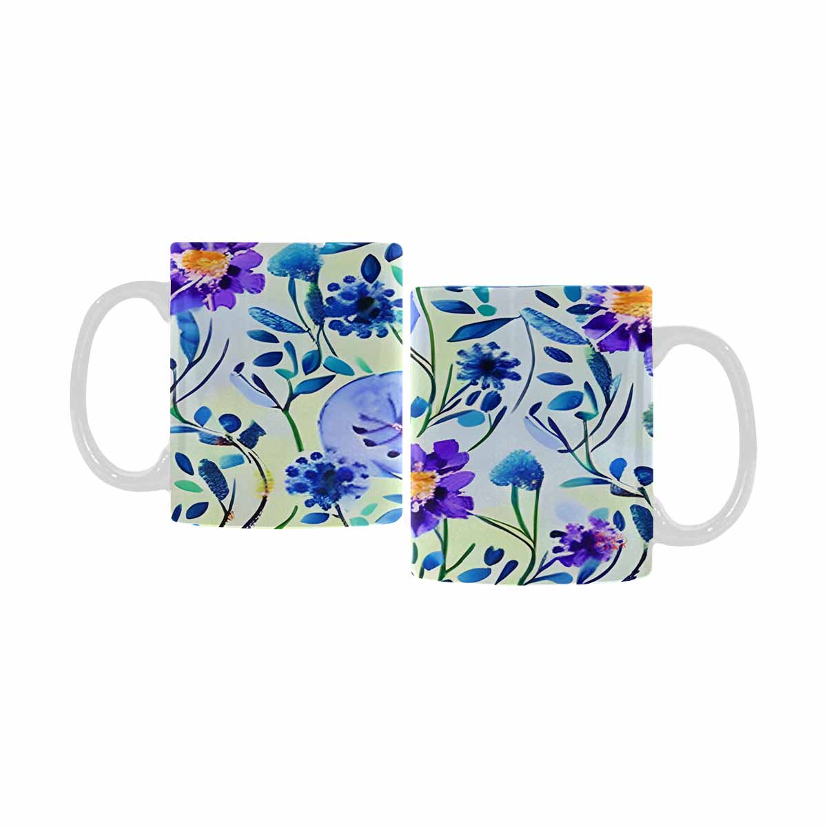 Quality Mug, coffee mug, tea cup, Bright florals, Set 1, Design 28