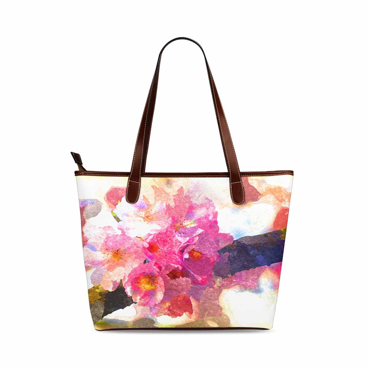 Classic Fabric handbag, watercolor floral, design 183