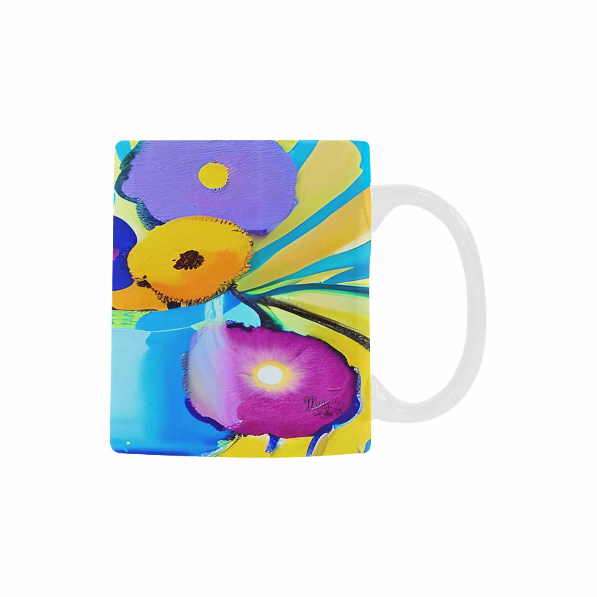 Quality Mug, coffee mug, tea cup, Bright florals, Set 1, Design 70