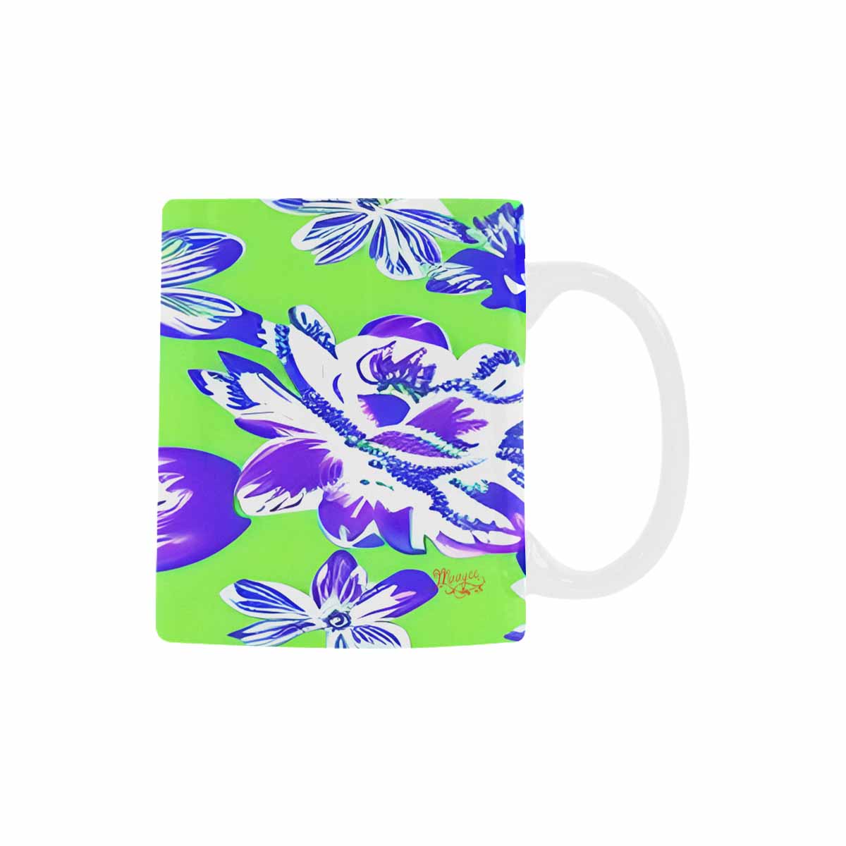 USA made Quality Mug, coffee mug, tea cup, Bright florals, Set 1, Design 154