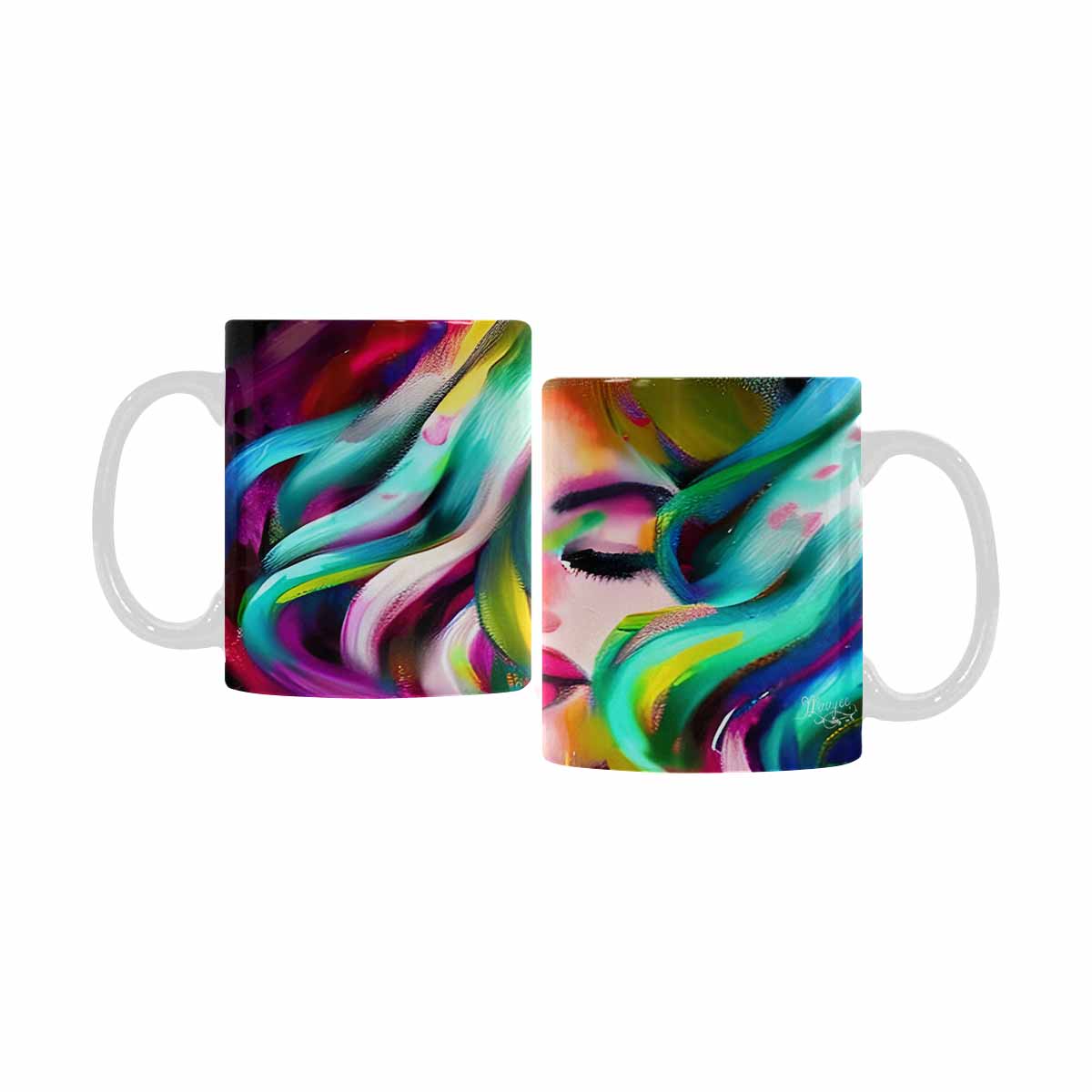 Coffee Mug, tea cup,caucasian Face, design 21