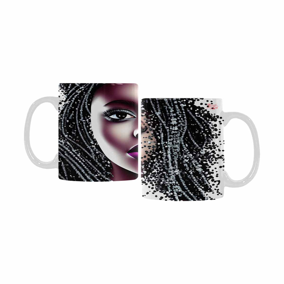 Quality Mug, coffee mug, tea cup, Black Faces, Set 1, design 12