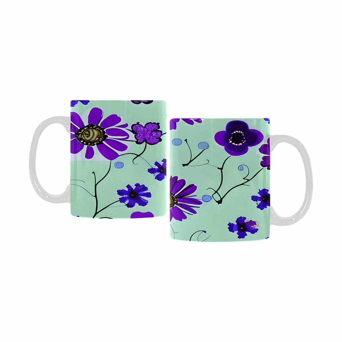 Quality Mug, coffee mug, tea cup, Bright florals, Set 1, Design 137