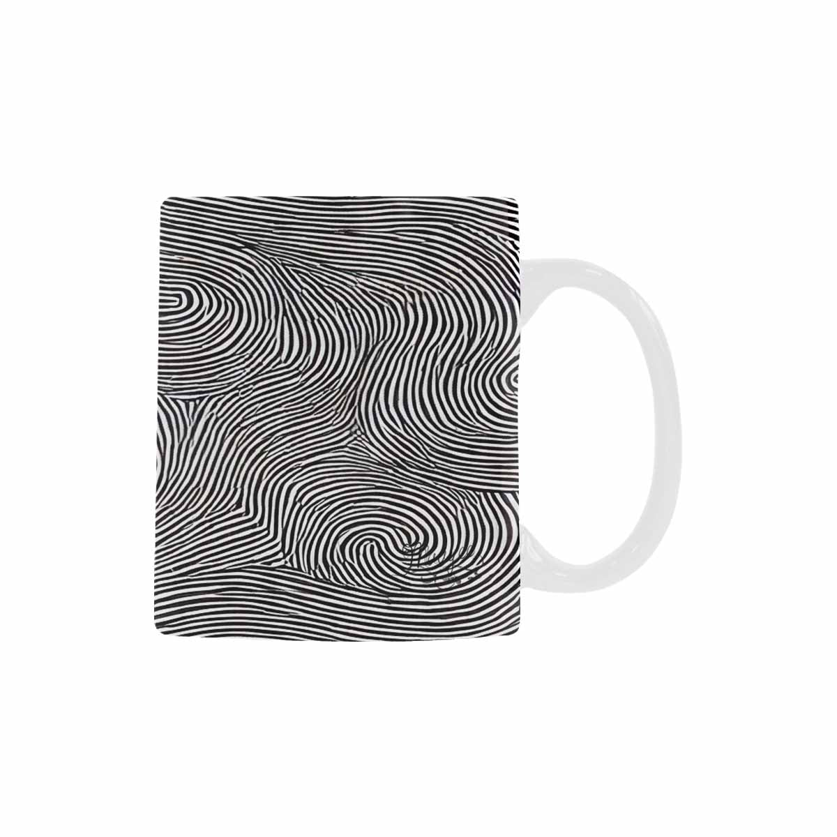 Quality Mug, coffee mug, tea cup, B & W Abstract, Set 1, design 23