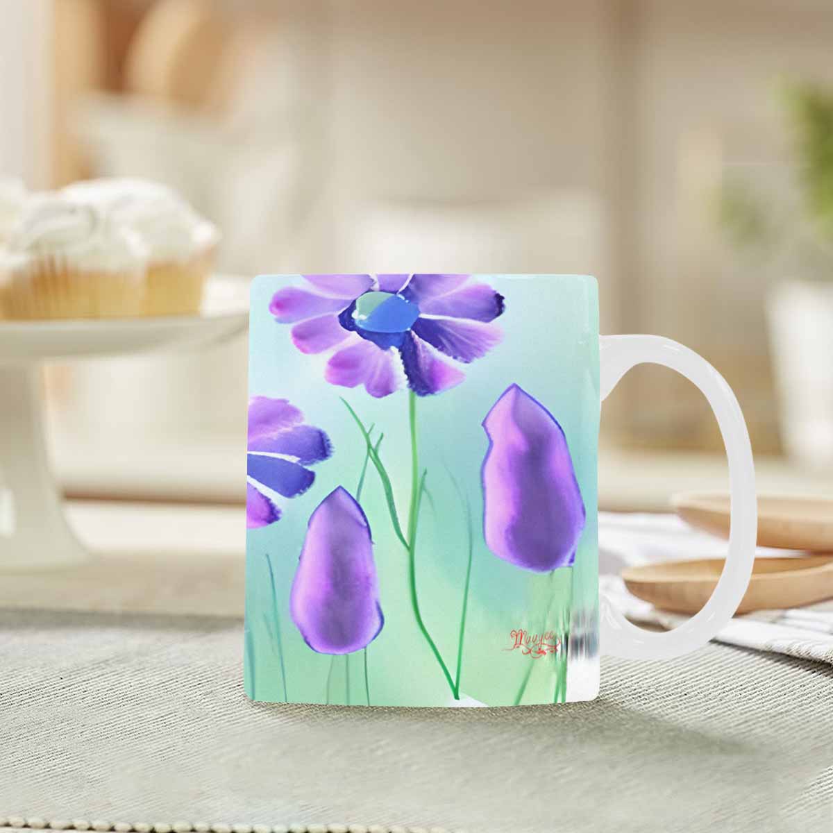 Quality Mug, coffee mug, tea cup, Bright florals, Set 1, Design 59