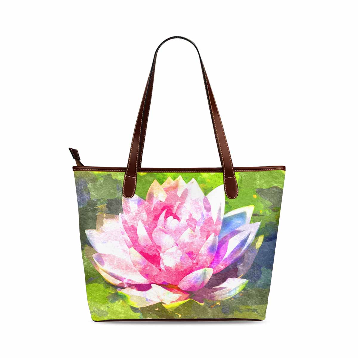 Classic Fabric handbag, watercolor floral, design 284