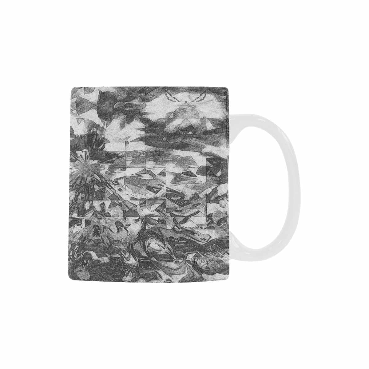 Quality Mug, coffee mug, tea cup, B & W Abstract, Set 1, design 154