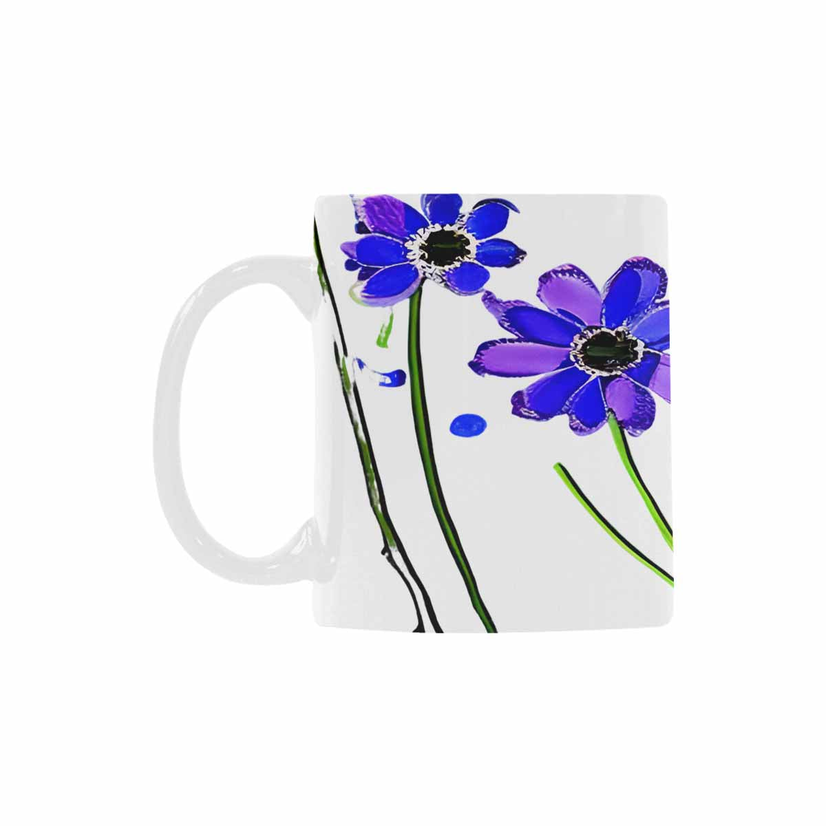 USA made Quality Mug, coffee mug, tea cup, Bright florals, Set 1A, Design 151