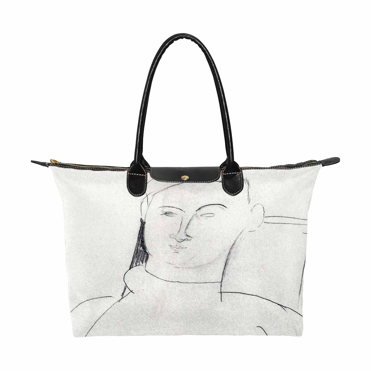 Classic handbag, Modigliani design, choice of 2 colors, Jacques Lipchitz