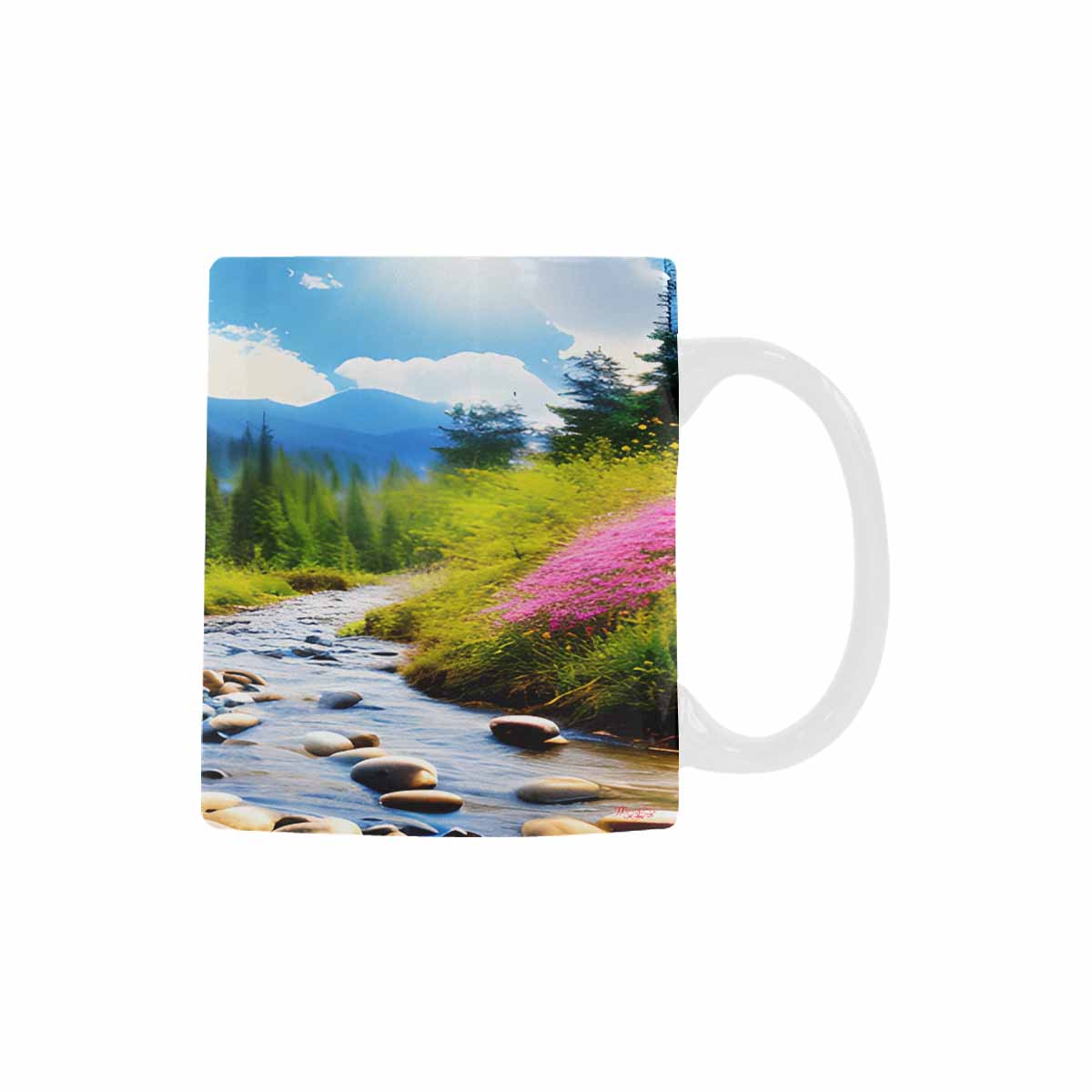 Rivers & Mountains Landscape mugs, set 1 design 13