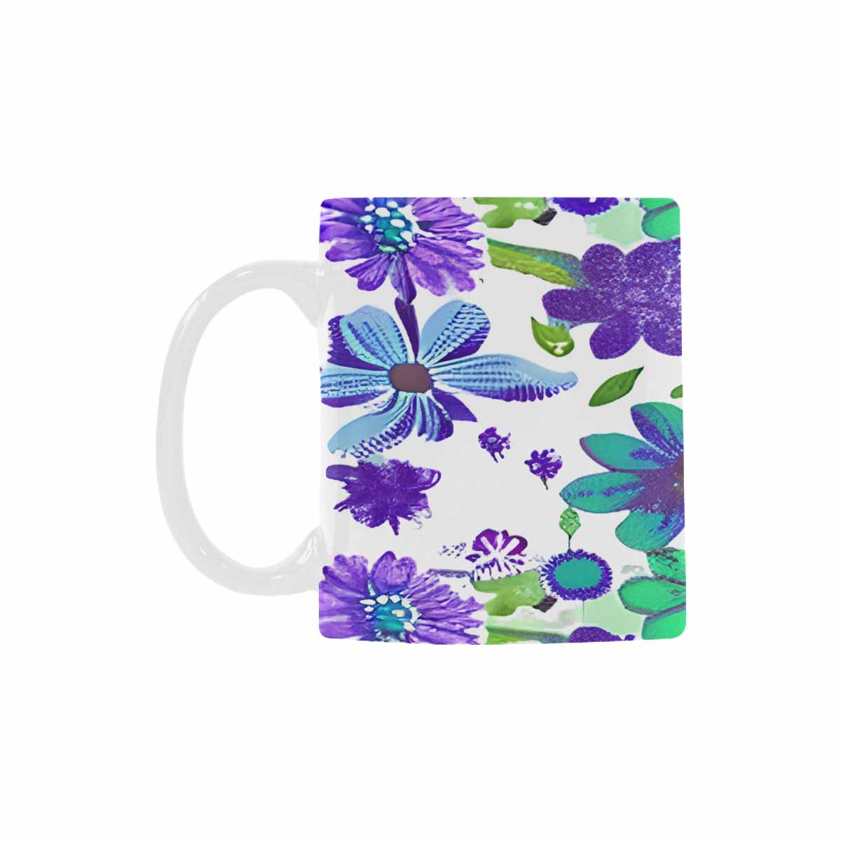 USA made Quality Mug, coffee mug, tea cup, Bright florals, Set 1A, Design 140