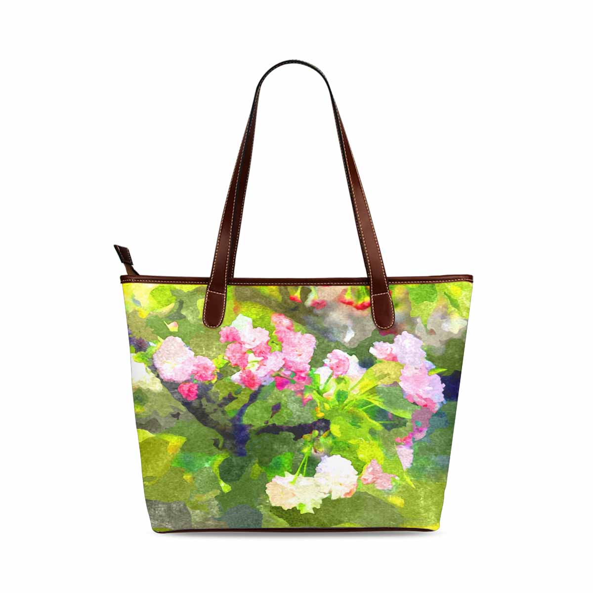 Classic Fabric handbag, watercolor floral, design 204