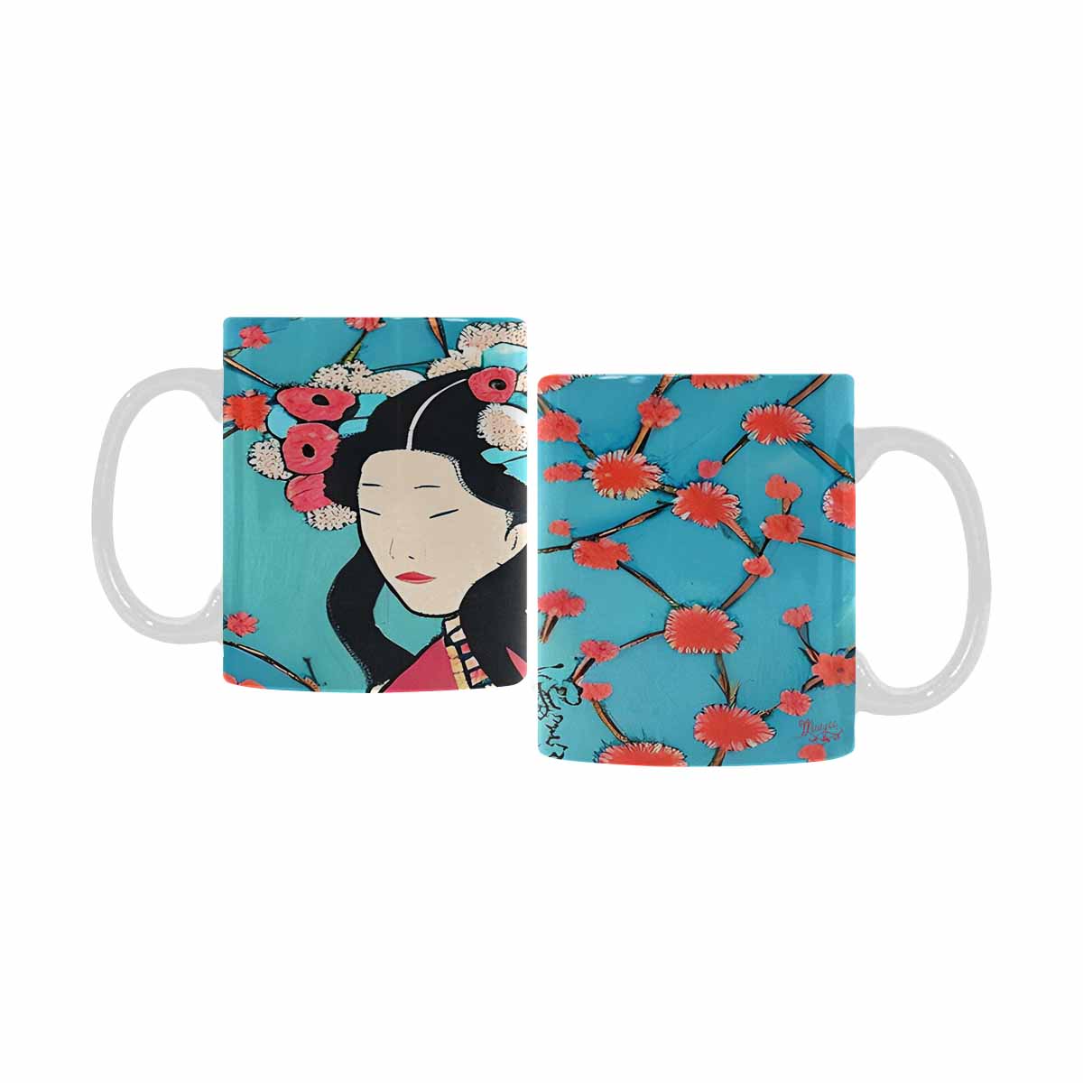 Quality Mug, coffee mug, tea cup, Asian Faces, Design 67