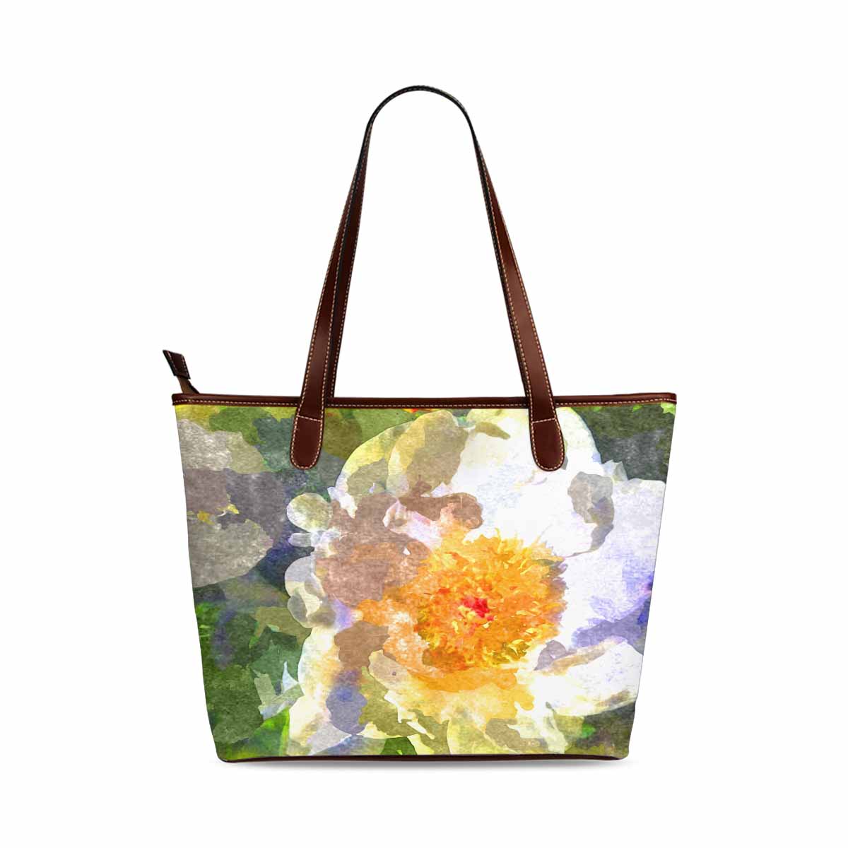 Classic Fabric handbag, watercolor floral, design 172