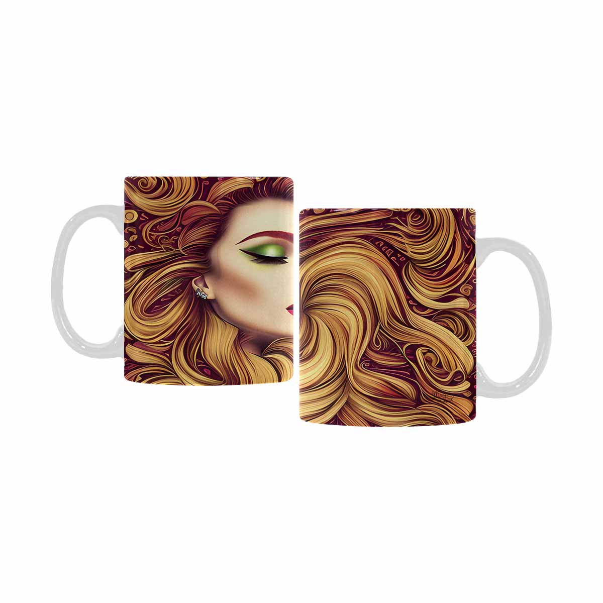 Coffee Mug, tea cup,caucasian Face, design 12