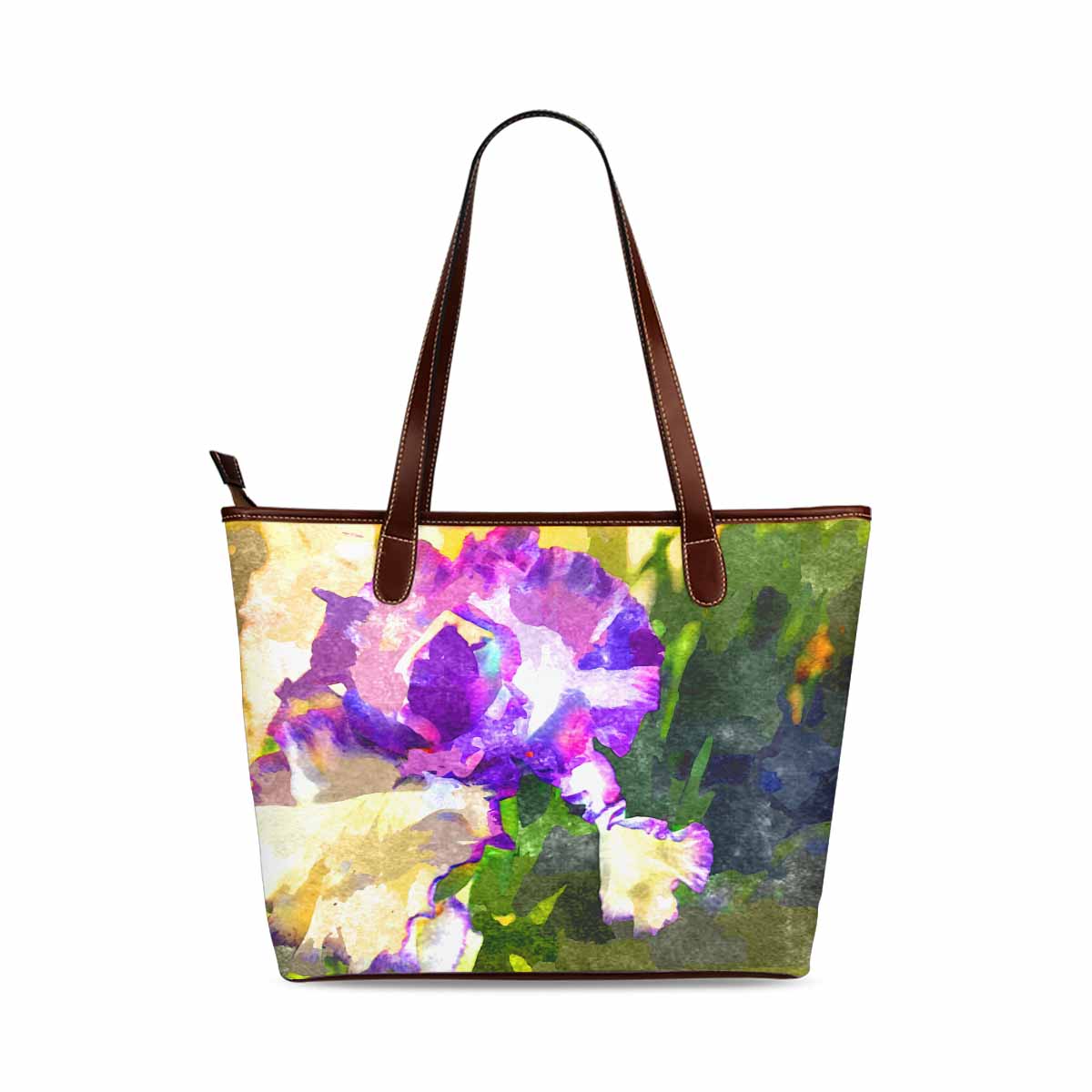 Classic Fabric handbag, watercolor floral, design 136