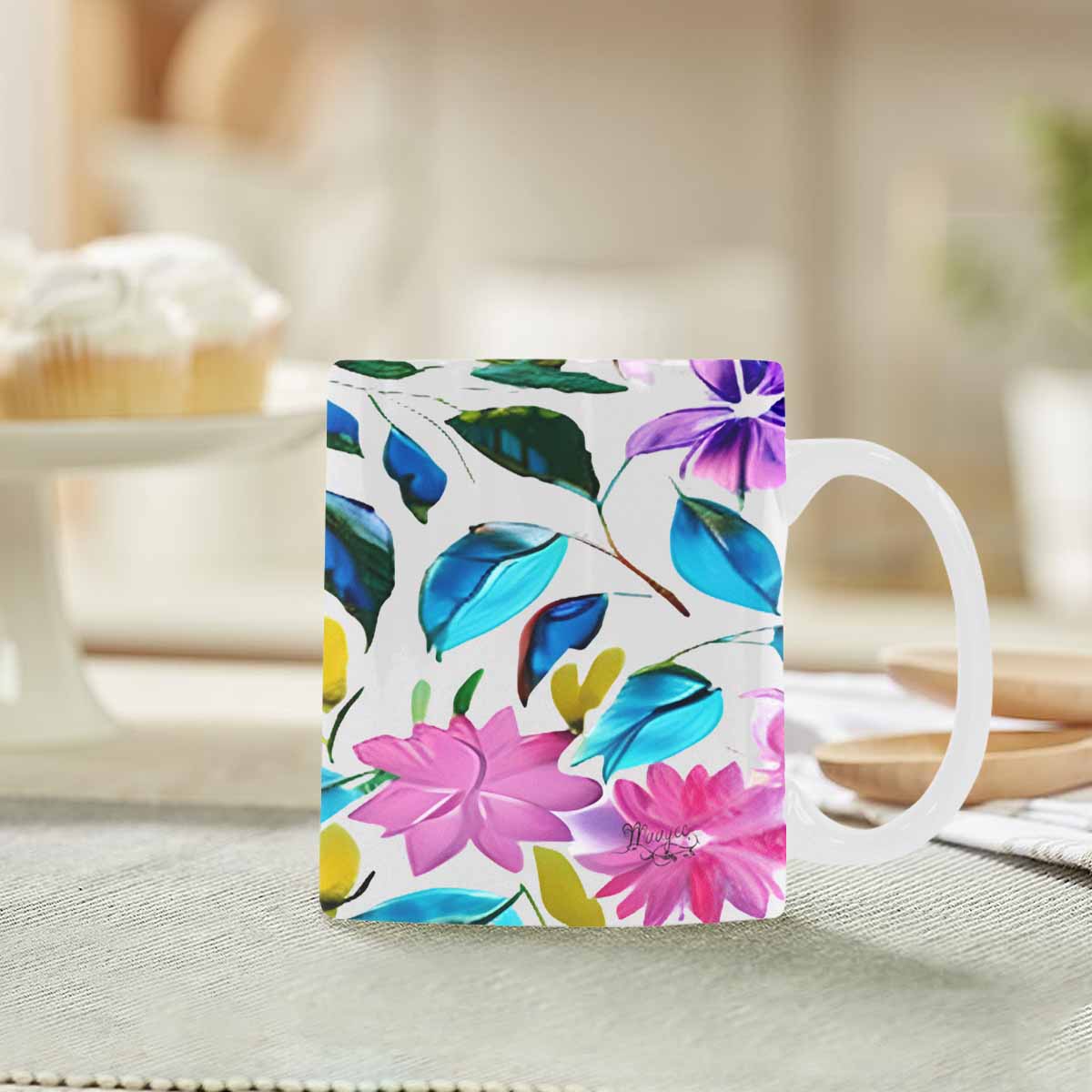 Quality Mug, coffee mug, tea cup, Bright florals, Set 1A, Design 35