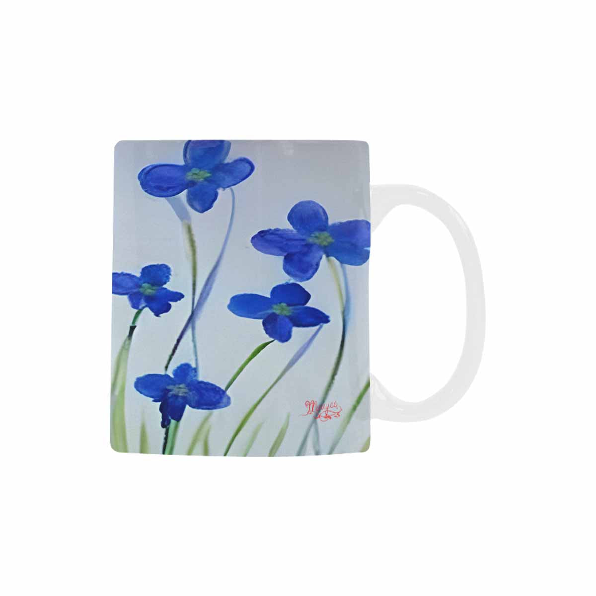 USA made Quality Mug, coffee mug, tea cup, Bright florals, Set 1, Design 75