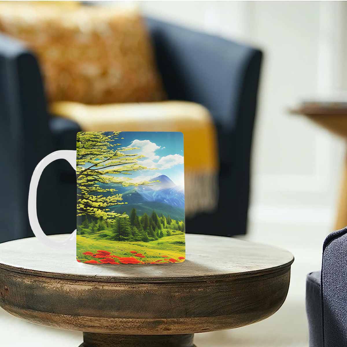 Rivers & Mountains Landscape mugs, set 1 design 27