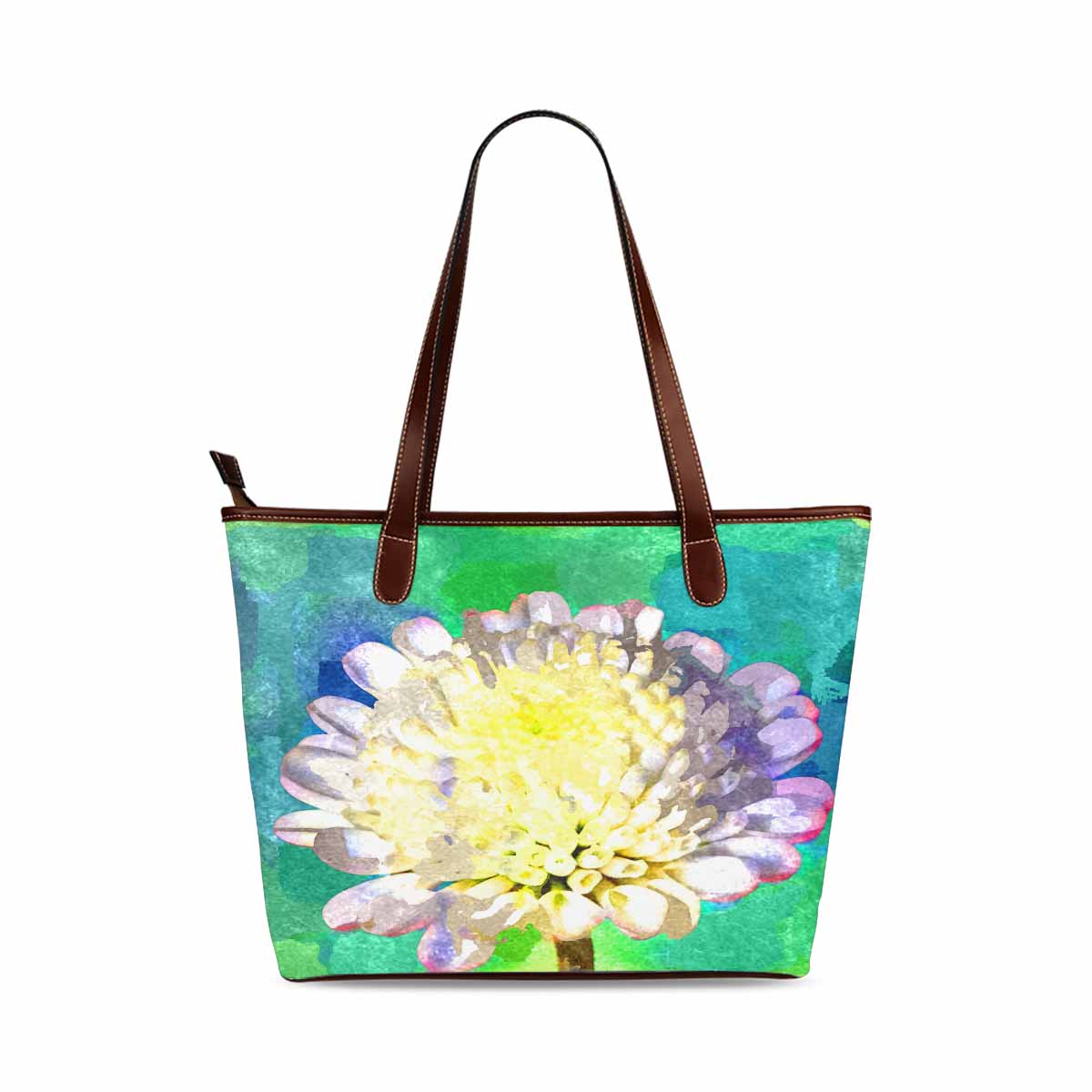 Classic Fabric handbag, watercolor floral, design 40