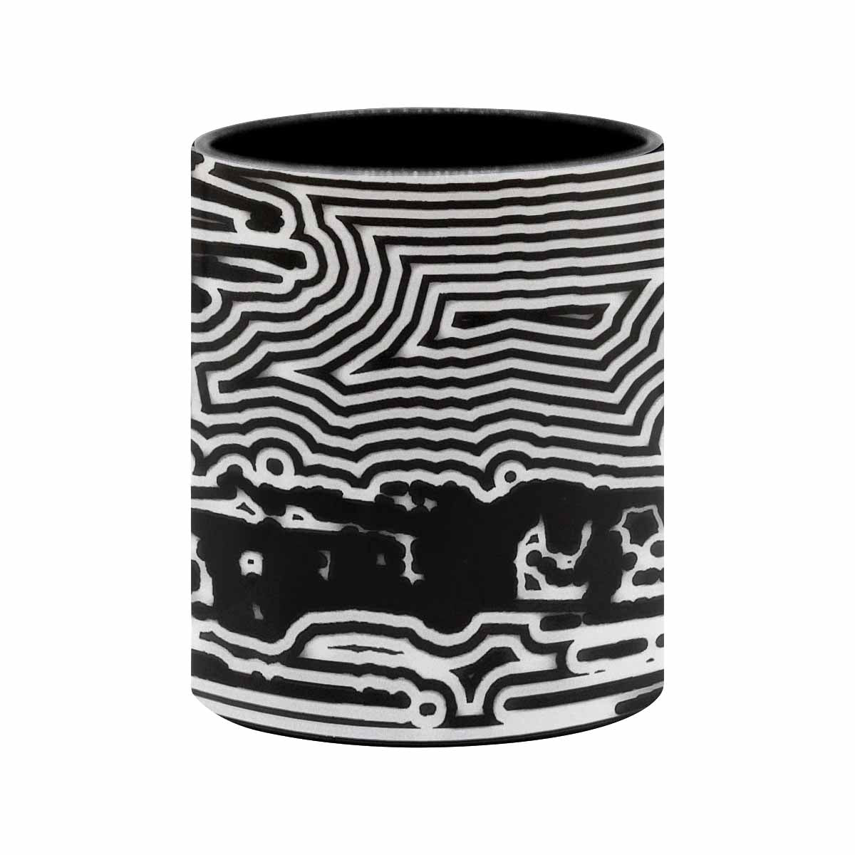 Coffee Mug, tea cup, black core, abstract, design 36