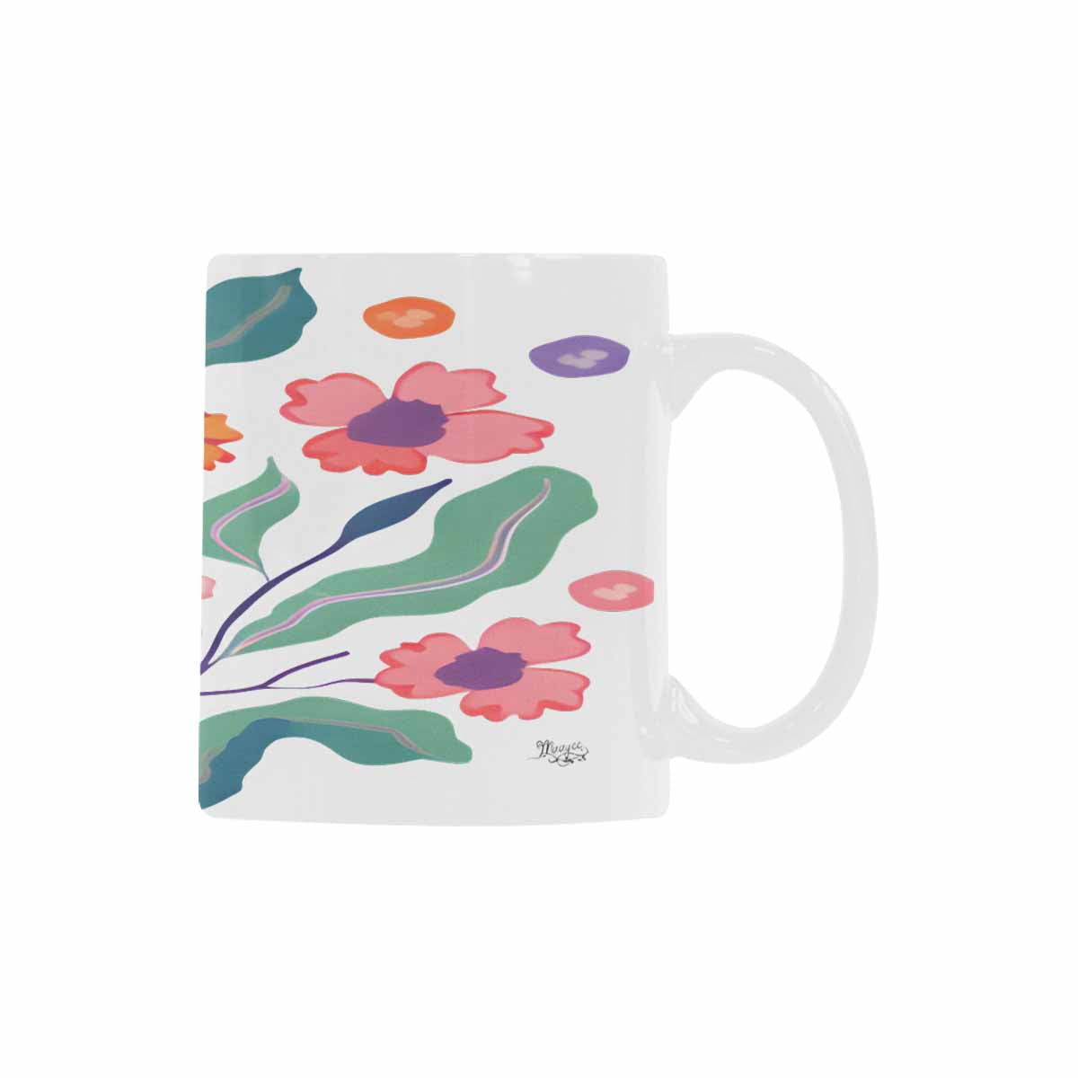 Quality Mug, coffee mug, tea cup, Bright florals, Set 2, design 48