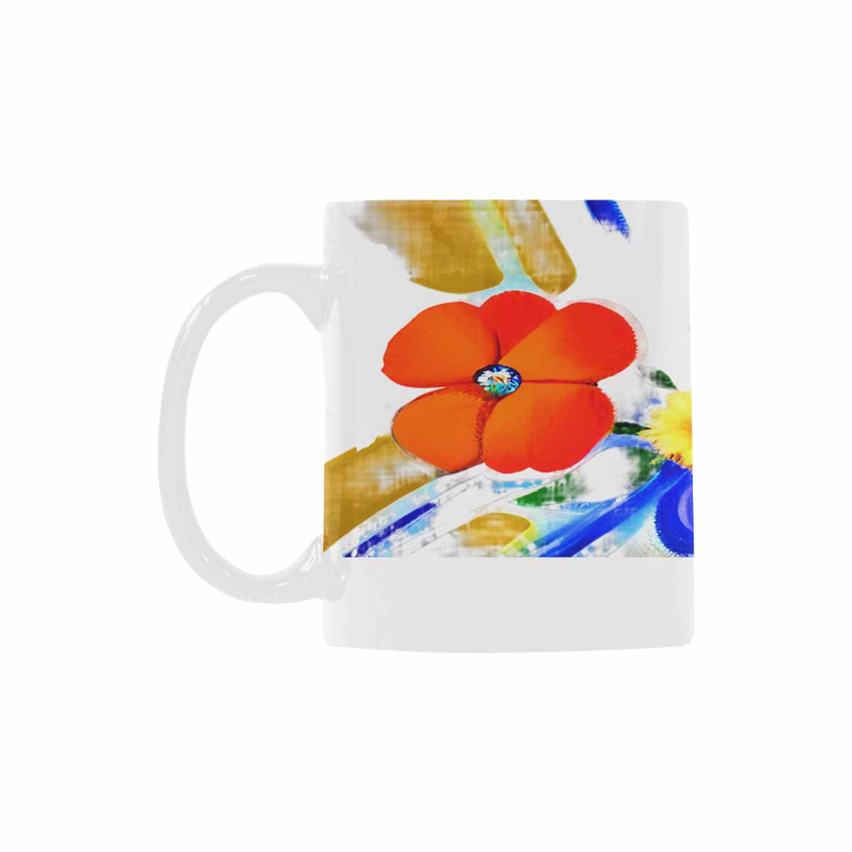 USA made Quality Mug, coffee mug, tea cup, Bright florals, Set 1A, Design 73