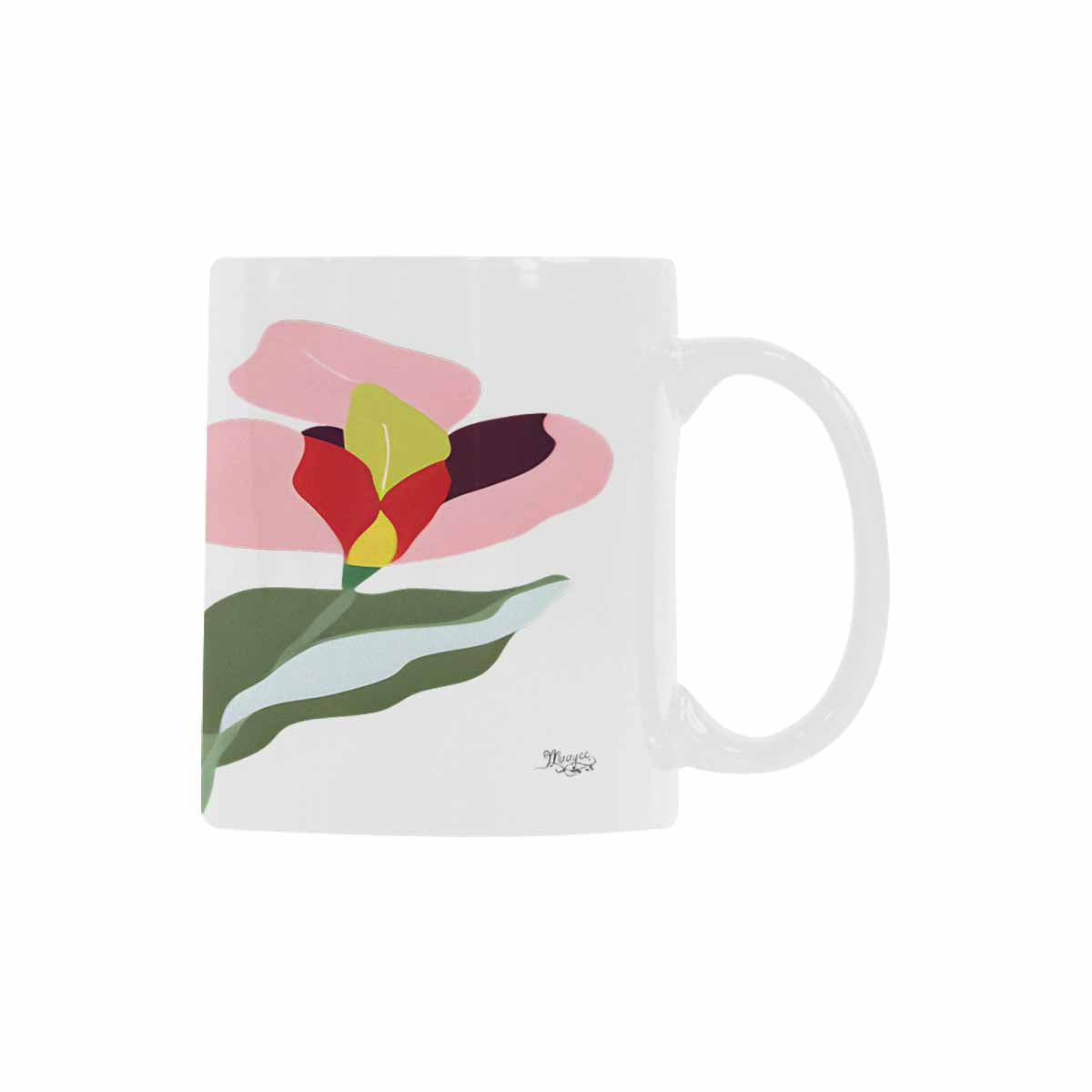 Quality Mug, coffee mug, tea cup, Bright florals, Set 2, design 80